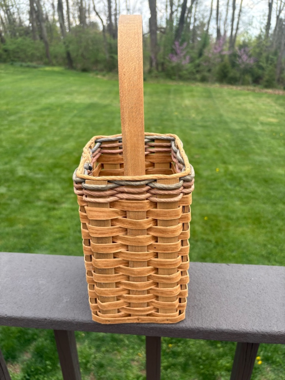 Vintage Behlens Handmade USA Apple Cheese Basket - 2001 - Picture 5 of 11